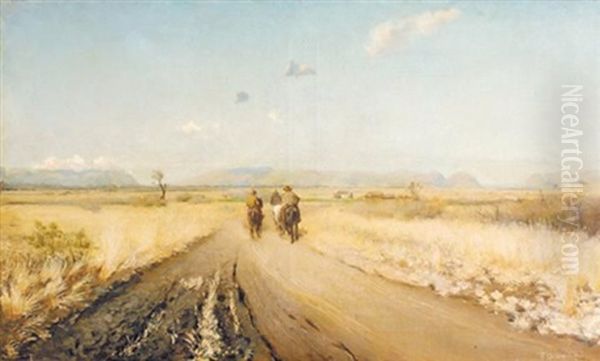 Transvaalsche Landschap Met Ruiters - view 1