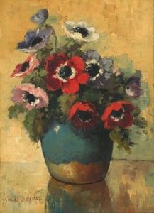 A Still Life With Anemonis by Frans David Oerder