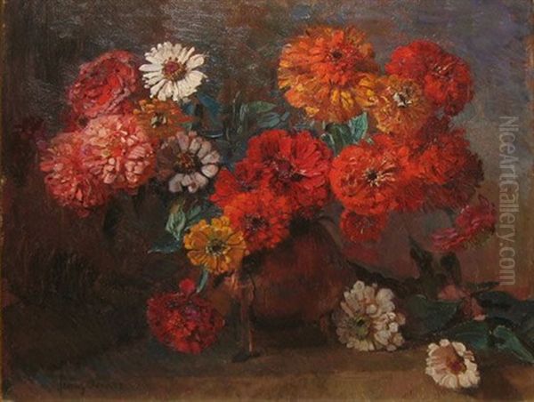 Still Life With Zinnias - view 1