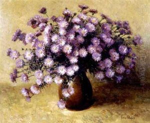 Purple Asters In A Vase Purple Asters In A Vase