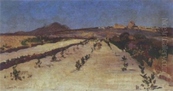 Figures Tending A New Orchard - view 1