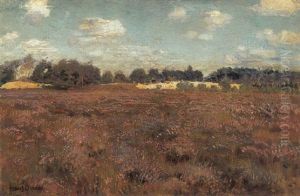 An Extensive Landscape With Trees In The Distance by Frans David Oerder