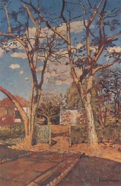 A House With A Green Gate And Jacarandas - view 1