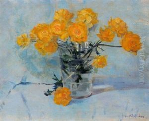 Still Life Of Poppies by Frans David Oerder