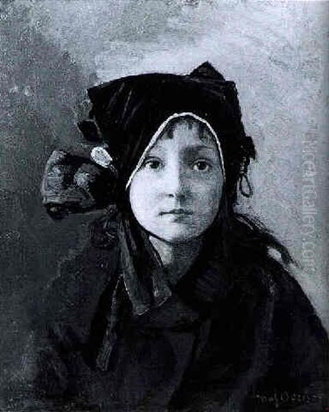 Portrait Of A Young Girl by Frans David Oerder
