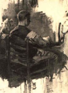Meisje En Jongen Aan Tafel Meisje En Jongen Aan Tafel