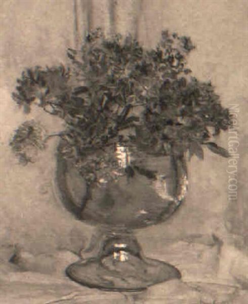 Flowers In A Glass Bowl - view 1