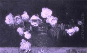 Peonies In A Copper Vase
