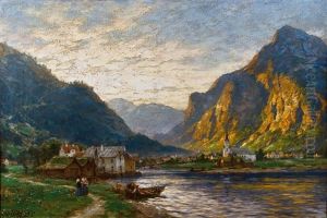 Strandebarm Am Hardangerfjord by Carl August Heinrich Ferdinand Oesterley