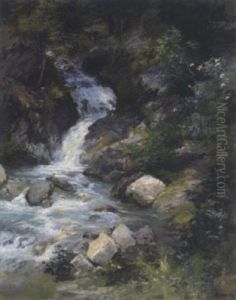 Bachlauf In Waldlichtung by Marie Oesterley