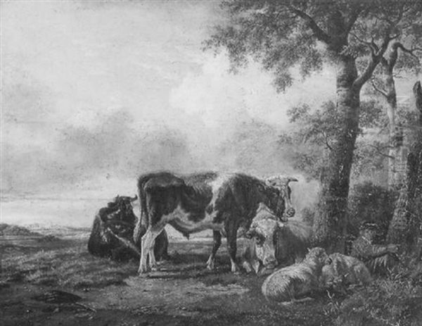 Een Boer Met Zijn Vee - view 1