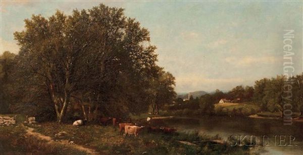 Cows By The River - view 1