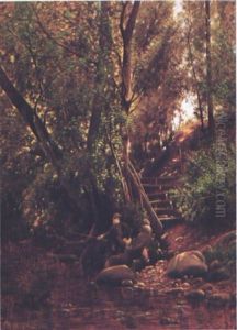 Fishing At The Gables by John Clinton Ogilvie