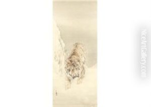 Tiger In Snow by Suiseki Ohashi