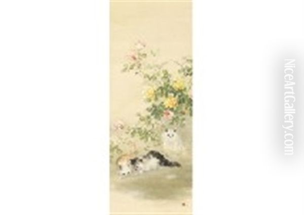 Cat With Flower - view 1