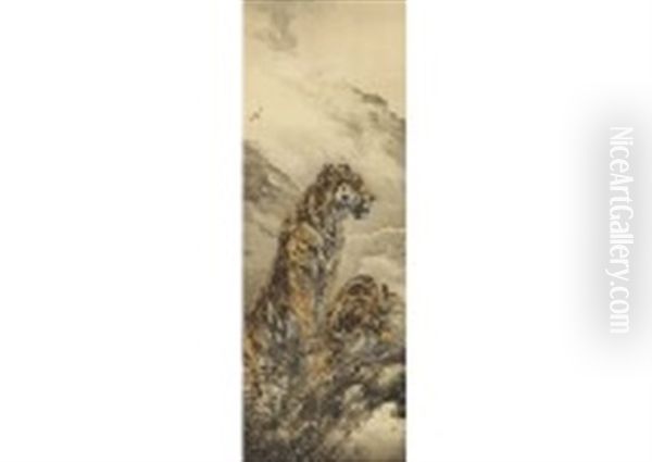 Two Tigers On Mountain - view 1