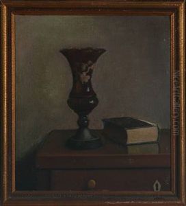 Still Life With Red Glass by Jeppe Madsen Ohlsen