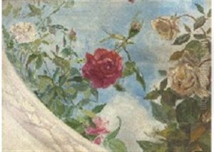 Part Of Ceiling Painting by Saburosuke Okada