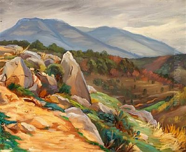 Scenery From La Gaude In Alpes Maritimes, South Of France - view 1