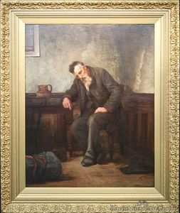 A Weary Traveler (study) by Alfred Henry O'Keefe