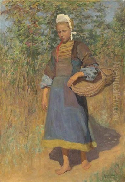 Portrait Of A Young Breton Girl - view 1