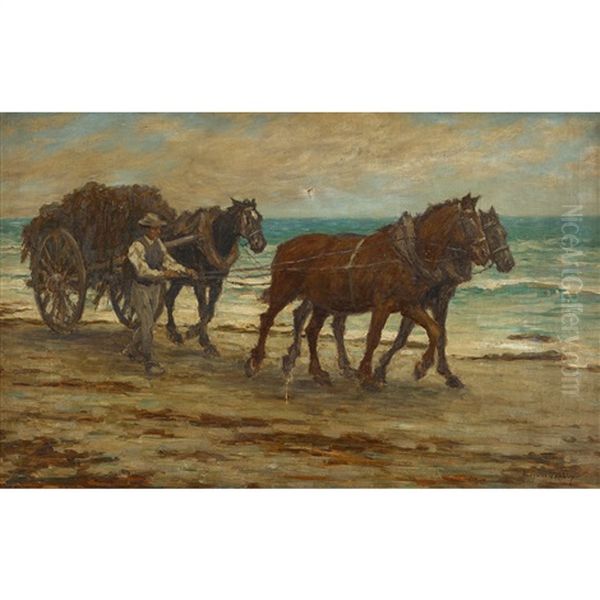 Horse Cart Along The Shore - view 1
