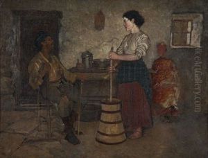 Cottage Interior by Aloysius C. O'Kelly