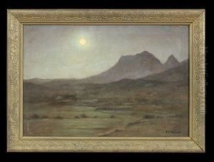 Moonlit Western Landscape