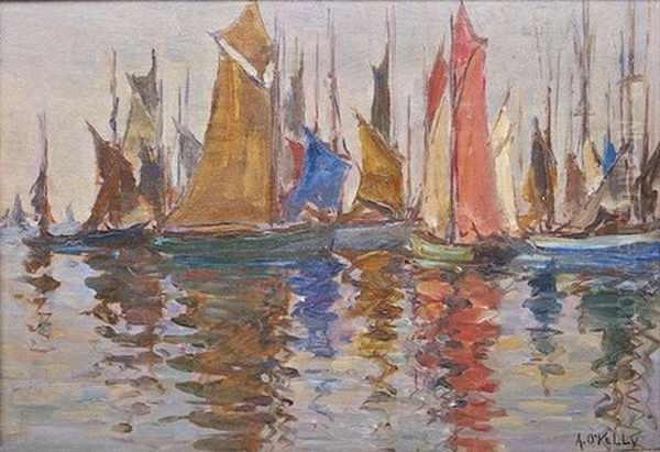 Sailing Boats In Concarneau Harbour - view 1