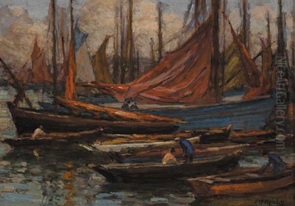 Turning Boats At Concarneau - view 1