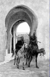 Arabs Entering A Town by Aloysius C. O'Kelly