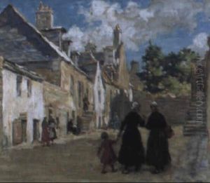 Breton Figures In A Street