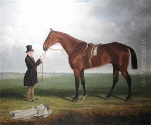 A Racehorse Held By A Groom (james Blackman-snook?)