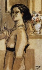 De Vrouw Van De Kunstenaar by Auguste Oleffe