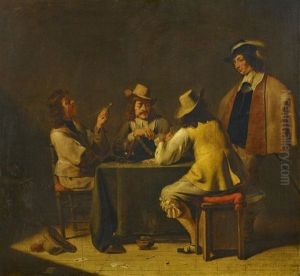 Interieur Mit Rauchenden Und Kartenspielenden Herren Interieur Mit Rauchenden Und Kartenspielenden Herren