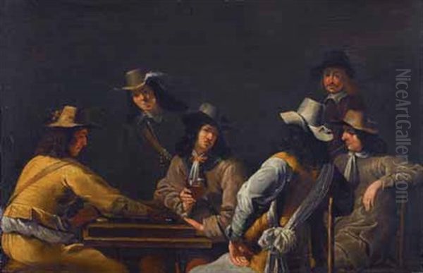 Soldaten Beim Brettspiel (backgammon) - view 1