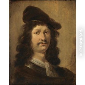 Portrait Of A Young Man With A Beret, Wearing A Brown Costume With A White Chemise And A Gorget Portrait Of A Young Man With A Beret, Wearing A Brown Costume With A White Chemise And A Gorget