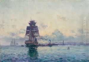 L"entree Du Port De Marseille by Jean Baptiste Olive