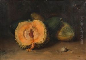 Nature Morte A La Courge Et Aux Melons