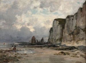 Depart Pour La Peche Aux Pieds Des Falaises D'etretat