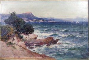 Le Cap D'ail Vu De Saint Jean by Jean Baptiste Olive