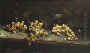 Grappes De Raisins Sur Un Entablement