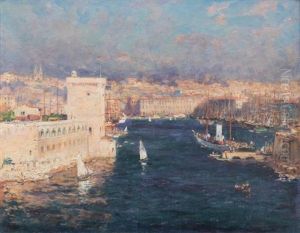 L'entree Du Vieux-port De Marseille by Jean Baptiste Olive