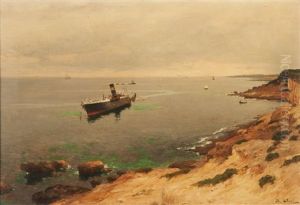 L'epave De La Navarre Devant Carry-le-rouet by Jean Baptiste Olive