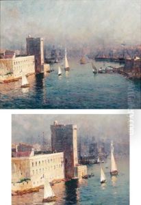 L'entree Du Port De Marseille by Jean Baptiste Olive