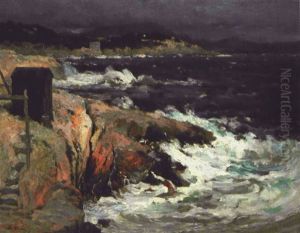 La Corniche A Marseille Par Temps De Mistral by Jean Baptiste Olive