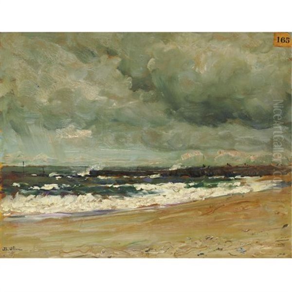 Storm Clouds Over A Jetty - view 1