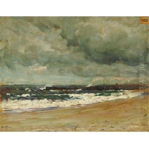 Storm Clouds Over A Jetty