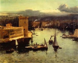 L'entree Du Port De Marseille by Jean Baptiste Olive