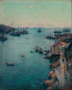 Vue De La Baie De Villefranche by Jean Baptiste Olive